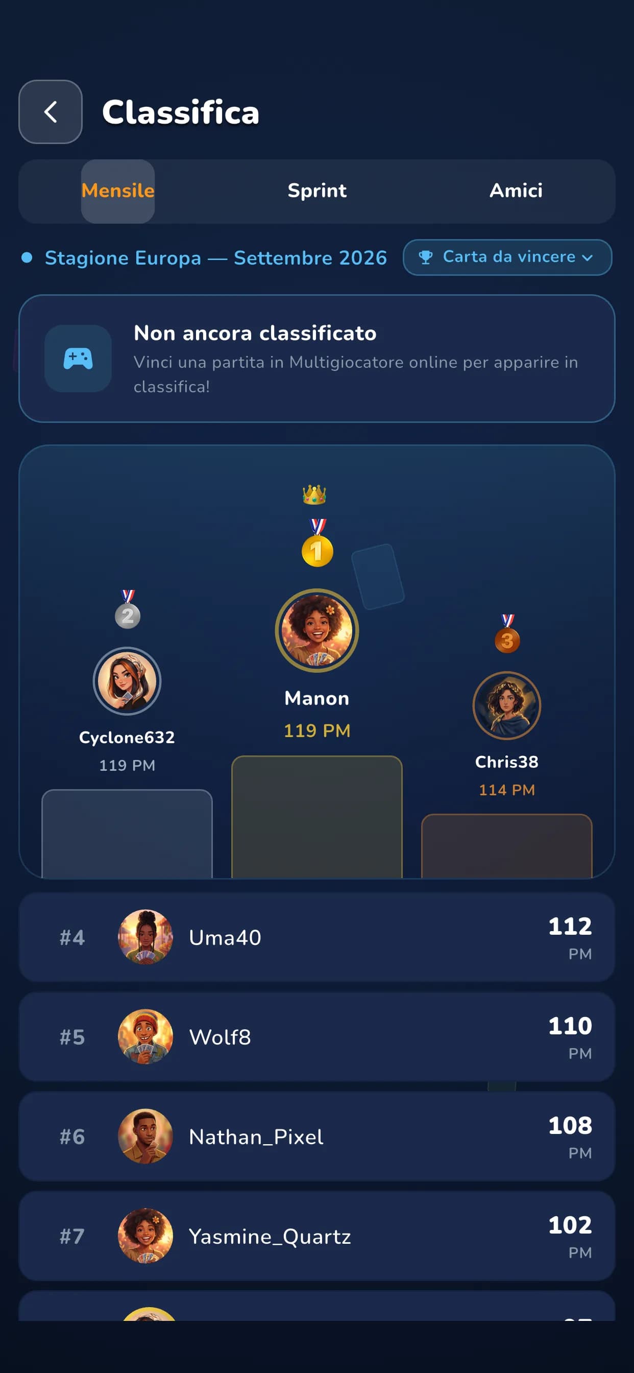 App — la classifica